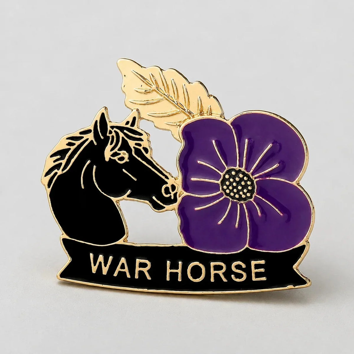 Limited Edition WarHorse Purple Poppy 1llthAnniversaryRemembrance Brooch