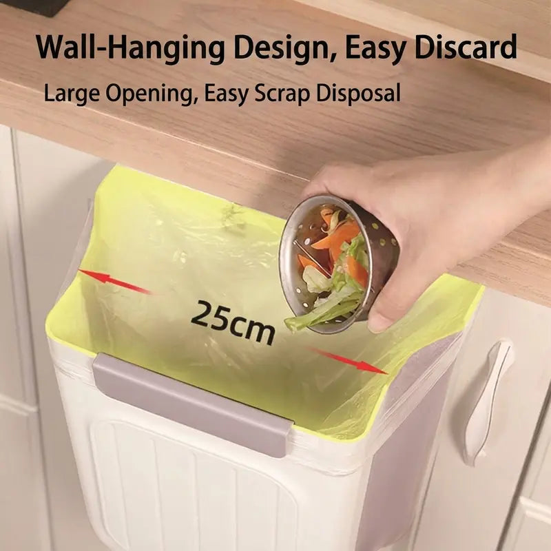 Collapsible Hanging Kitchen Trash Can Foldable Trash Can Cabinet Hanging