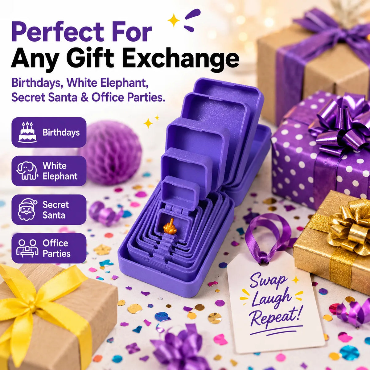 💥👆Never-Ending Middle Finger Prank Gift Box 🎁