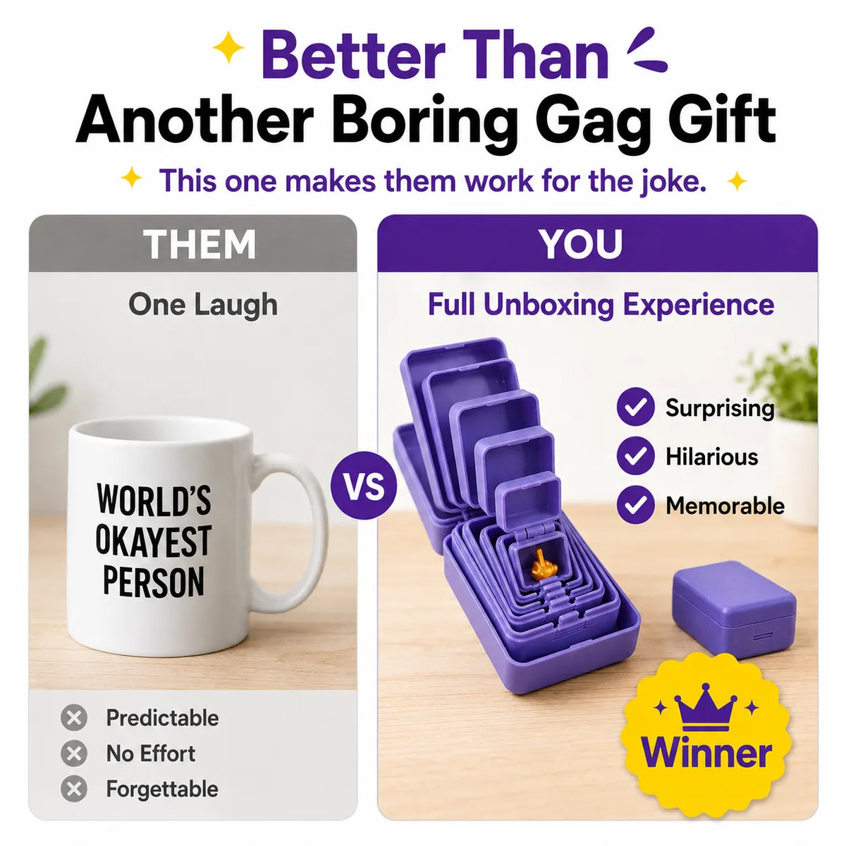 💥👆Never-Ending Middle Finger Prank Gift Box 🎁
