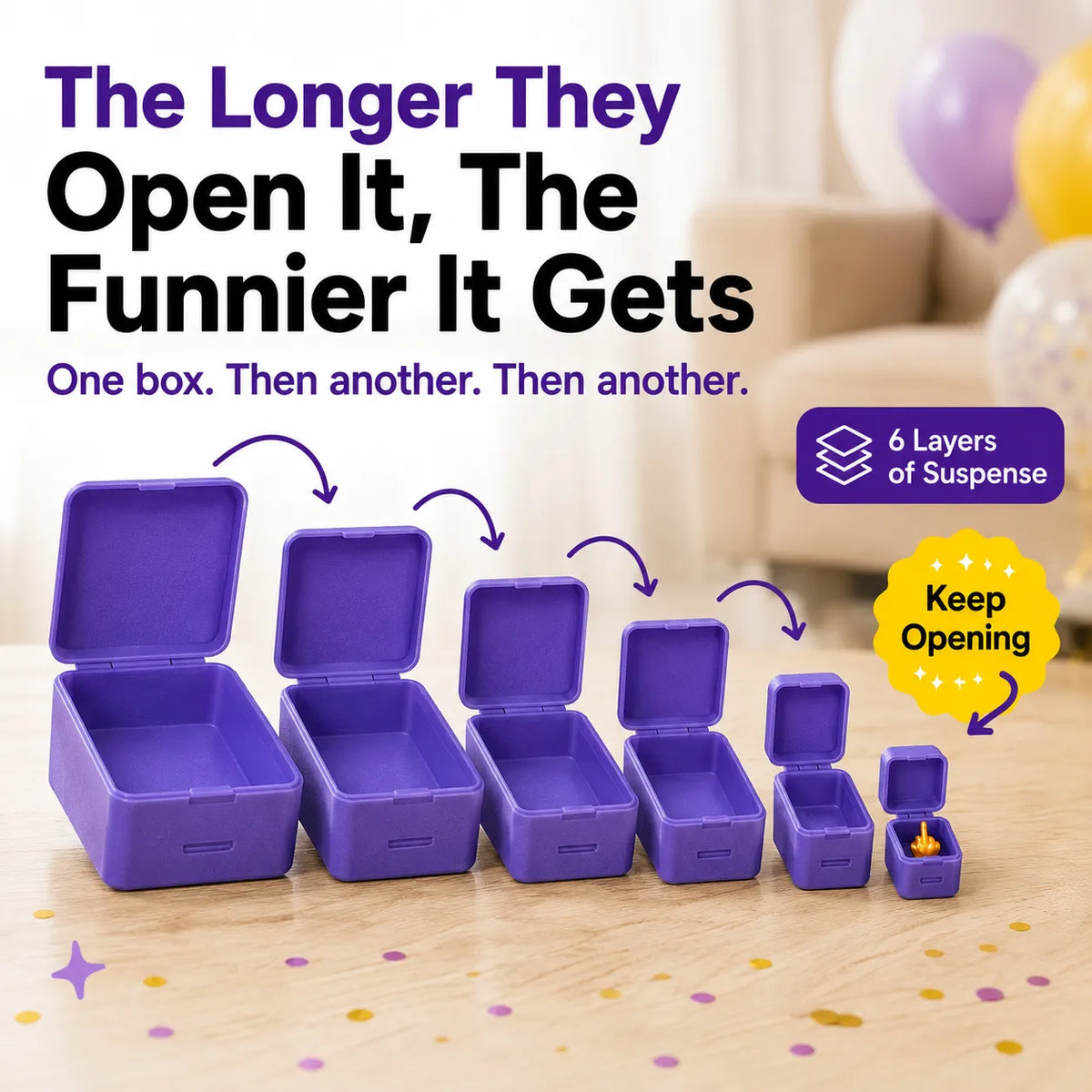 💥👆Never-Ending Middle Finger Prank Gift Box 🎁