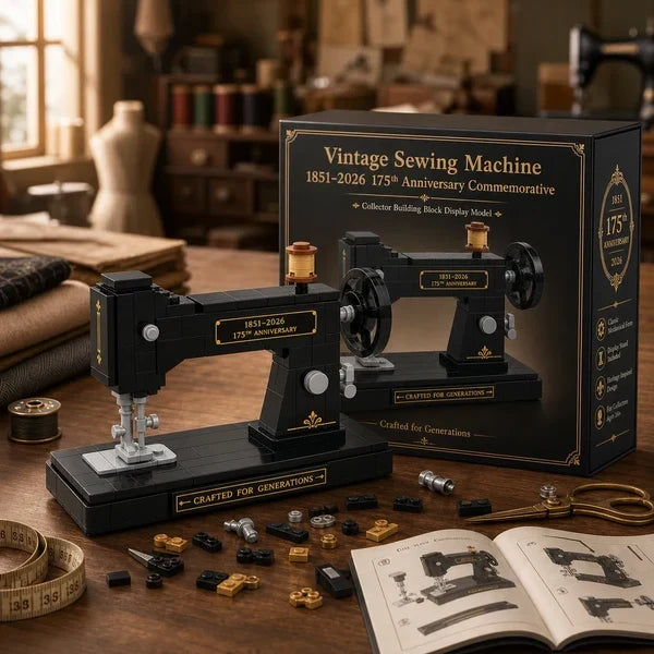 🎁 Vintage Sewing Machine Brick Building Set