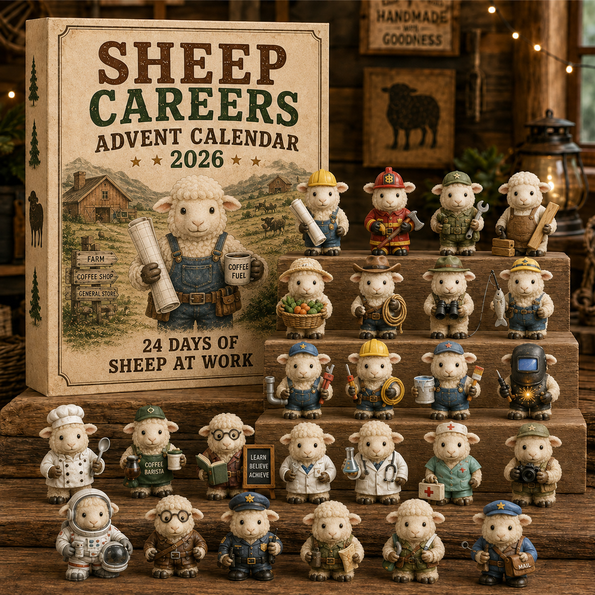 🐑 Sheep Careers Advent Calendar 2026 – 24 Days of Farmyard Charm 🎁🤍