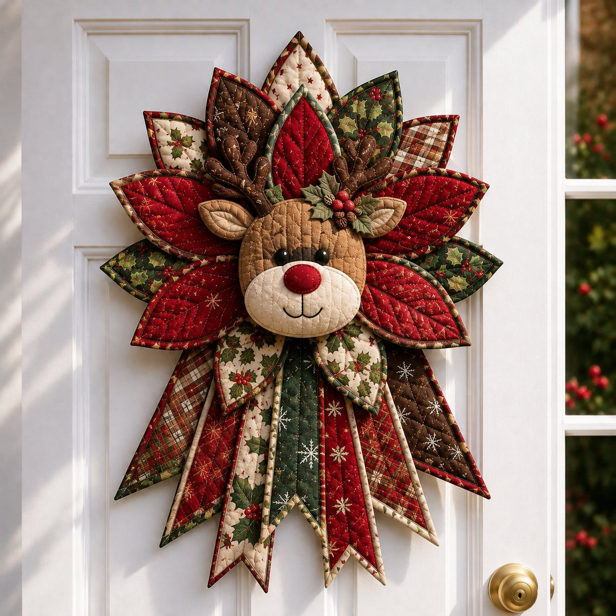 🎄DIY Beginner-Friendly Oversized Christmas Character Quilted Door Hanger Sewing Kit | Complete Kit with All Tools & Step-by-Step Guide Included 💕