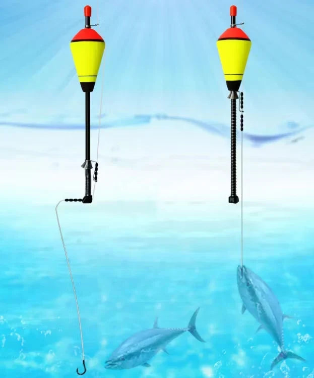 🎣⚡ HookSnap™ Automatic Fishing Bobber – Luminous Spring-Loaded Float