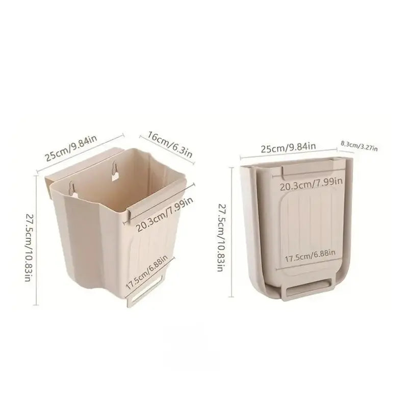 Collapsible Hanging Kitchen Trash Can Foldable Trash Can Cabinet Hanging