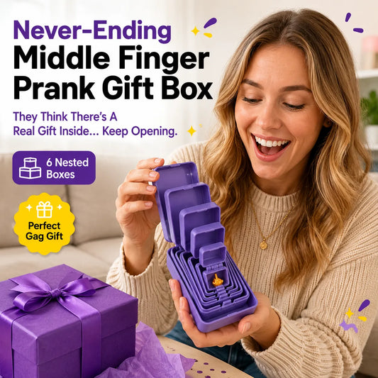 💥👆Never-Ending Middle Finger Prank Gift Box 🎁