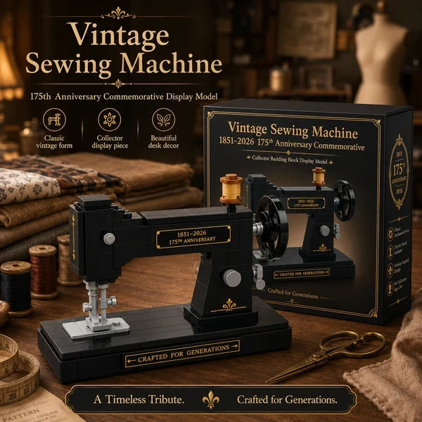 🎁 Vintage Sewing Machine Brick Building Set