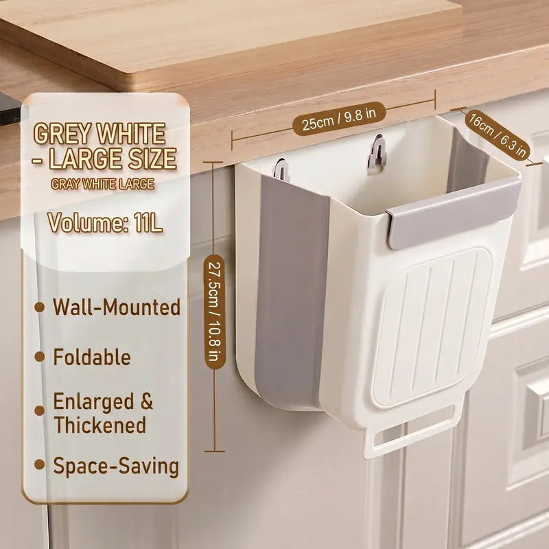 Collapsible Hanging Kitchen Trash Can Foldable Trash Can Cabinet Hanging