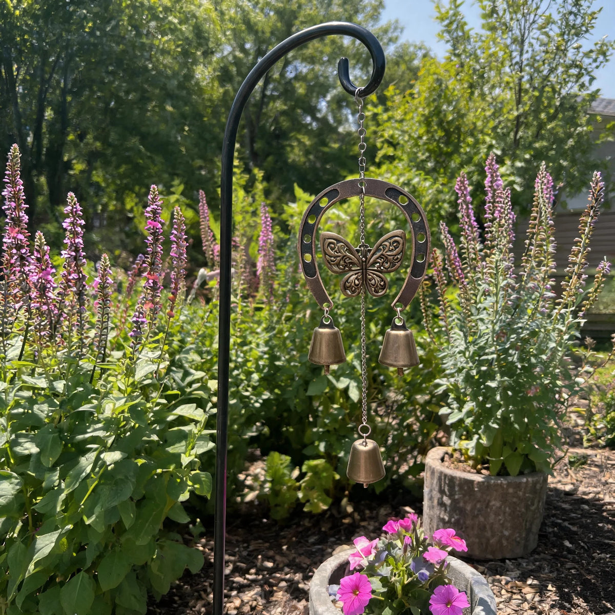 🎄 Handmade Horseshoe Butterfly Wind Chime🦋🐎 - 𝗣𝗿𝗼𝘂𝗱𝗹𝘆 𝗛𝗮𝗻𝗱𝗺𝗮𝗱𝗲 𝗶𝗻 𝘁𝗵𝗲 𝗨𝗦𝗔