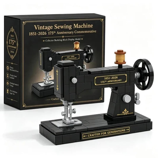 🎁 Vintage Sewing Machine Brick Building Set