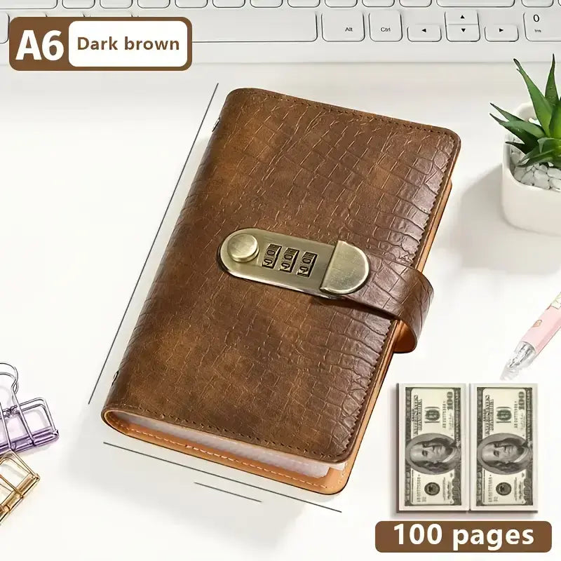 100-Transparent-Pocket Currency Collectors Album, Top-Grade PU Leather