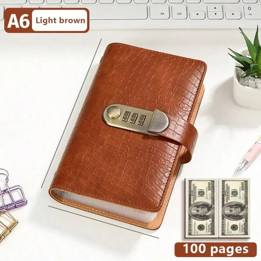 100-Transparent-Pocket Currency Collectors Album, Top-Grade PU Leather