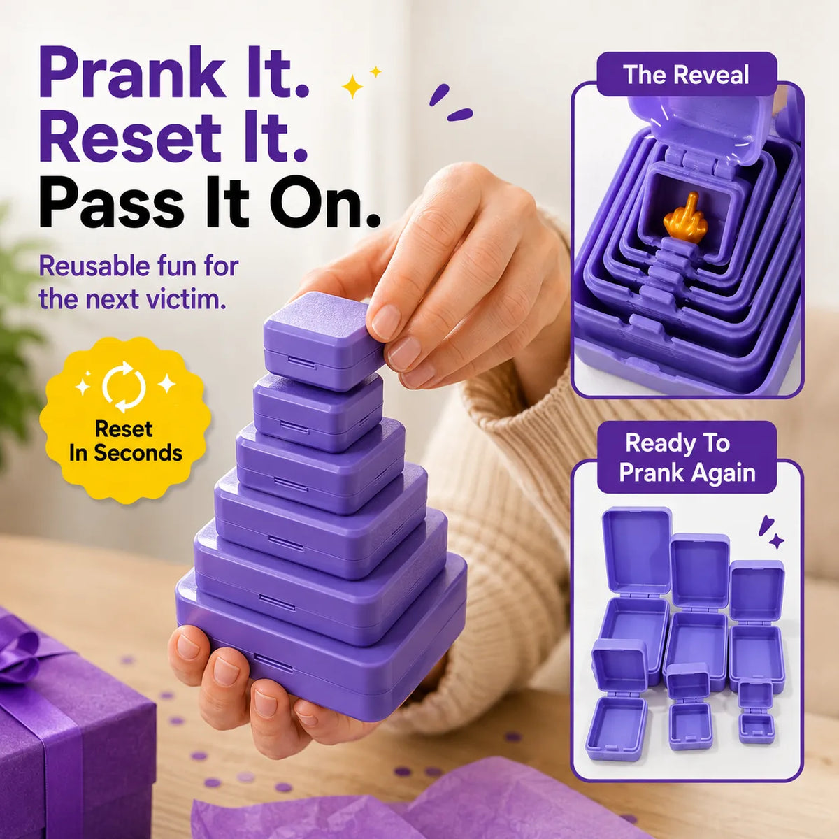 💥👆Never-Ending Middle Finger Prank Gift Box 🎁