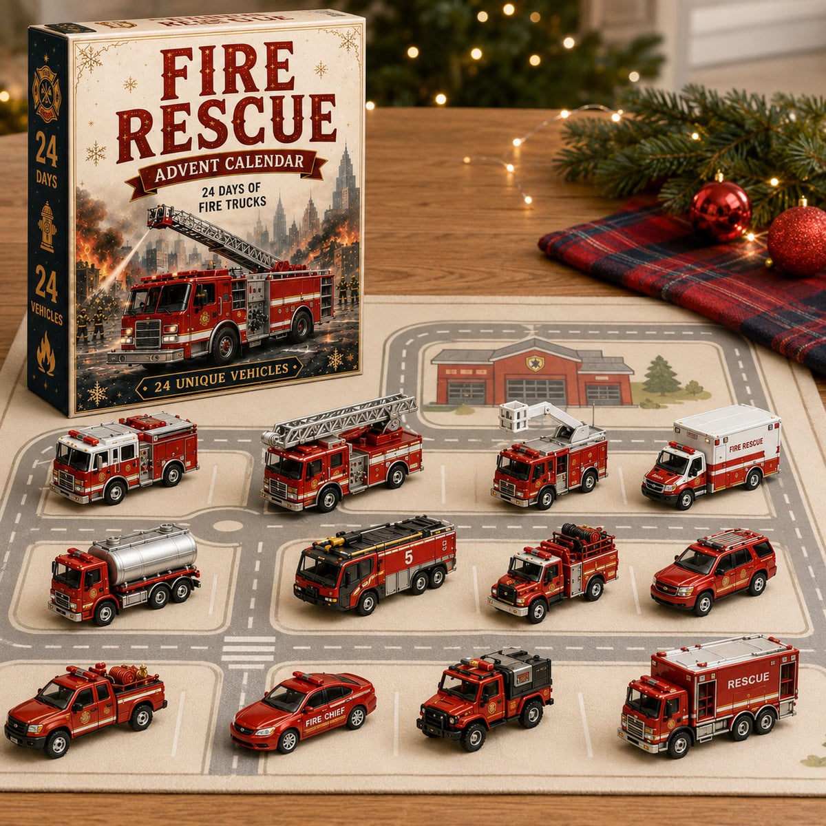 🔥Last Day 49% OFF - 🚒Fire Rescue 24-Day Advent Calendar