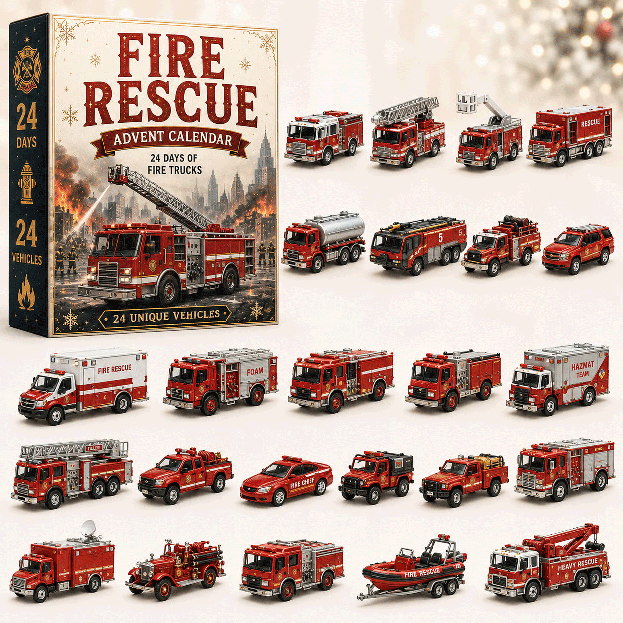 🔥Last Day 49% OFF - 🚒Fire Rescue 24-Day Advent Calendar