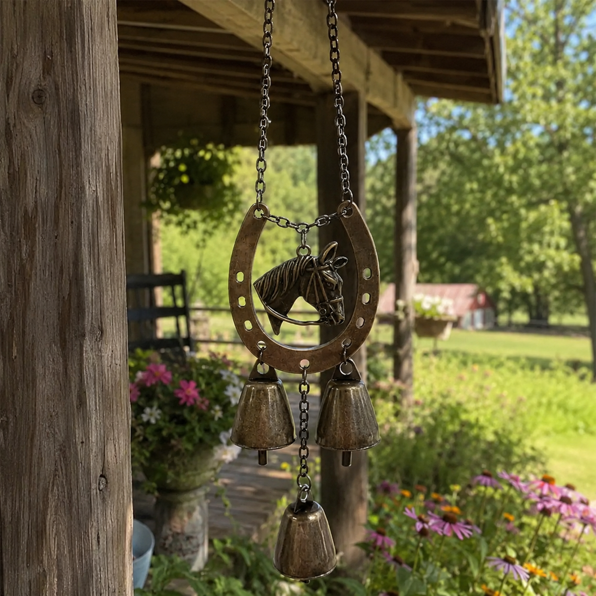🎄 Handmade Horseshoe Butterfly Wind Chime🦋🐎 - 𝗣𝗿𝗼𝘂𝗱𝗹𝘆 𝗛𝗮𝗻𝗱𝗺𝗮𝗱𝗲 𝗶𝗻 𝘁𝗵𝗲 𝗨𝗦𝗔